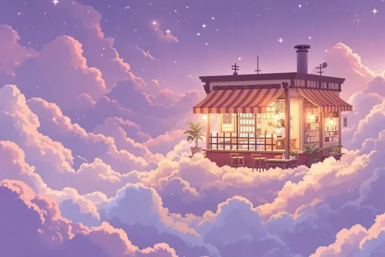 《云端咖啡馆》：一杯咖啡治愈一座城的孤独 - 星星动漫网动漫封面